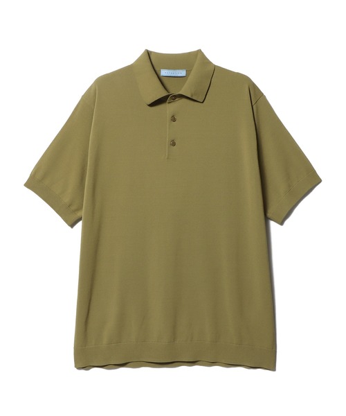 ESTNATION（エストネーション）の「ESTNATION / ウォッシャブル ニットポロシャツ（ポロシャツ・メンズ・ブラック/カーキ/オフホワイト/ネイビー・X-LARGE/MEDIUM/SMALL/LARGE）」の7枚目の写真