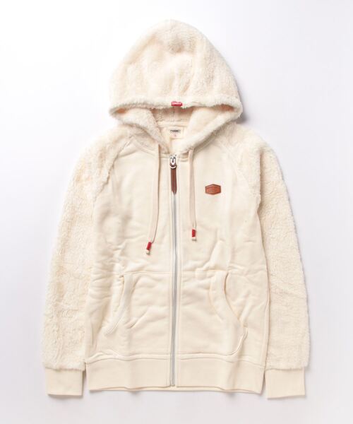 roial(ロイアル)の「MALONE-G/ROIAL(ロイアル)ジップアップフードパーカー(パーカー・レディース・ホワイト/ネイビー/ブラック・SMALL/MEDIUM)」の2枚目の写真