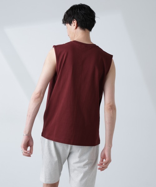 NANO universe（ナノユニバース）の「「NJ/CLUB」 ベーシック ノースリーブ（タンクトップ・メンズ・ブラック/ホワイト/ブラウン・L/M/S）」の6枚目の写真