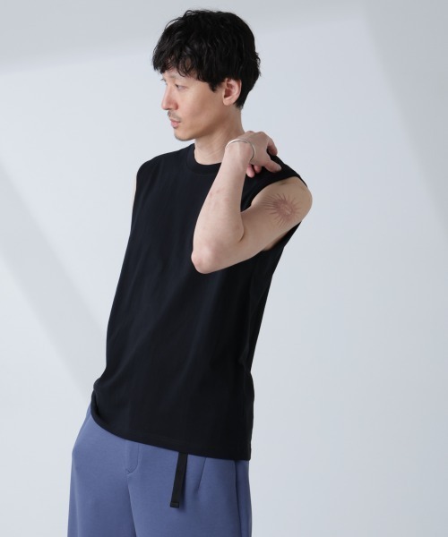 NANO universe（ナノユニバース）の「「NJ/CLUB」 ベーシック ノースリーブ（タンクトップ・メンズ・ブラック/ホワイト/ブラウン・L/M/S）」の11枚目の写真