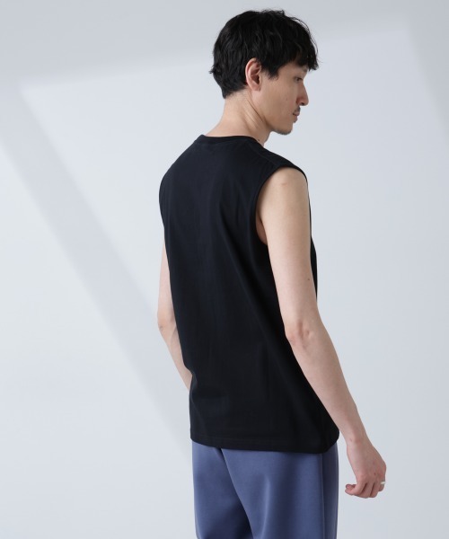 NANO universe（ナノユニバース）の「「NJ/CLUB」 ベーシック ノースリーブ（タンクトップ・メンズ・ブラック/ホワイト/ブラウン・L/M/S）」の13枚目の写真
