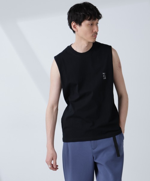 NANO universe（ナノユニバース）の「「NJ/CLUB」 ベーシック ノースリーブ（タンクトップ・メンズ・ブラック/ホワイト/ブラウン・L/M/S）」の12枚目の写真