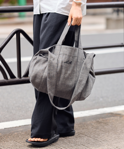 loomer LINEN CANVAS BAG BODER リネンバッグ リネンLOOMER LINEN CANVAS BAG BODER