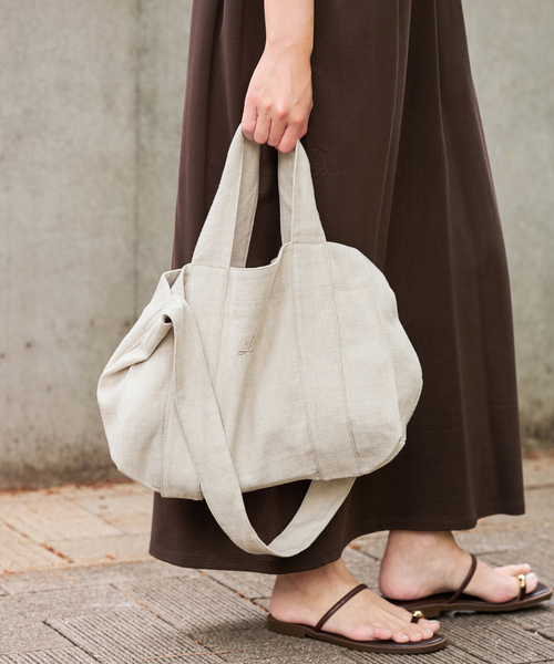 loomer LINEN CANVAS BAG BODER リネンバッグ リネンLOOMER LINEN CANVAS BAG BODER