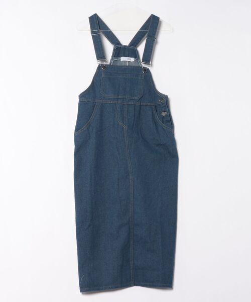 urge:(アージコロン )の「【URGE:】デニム ロング丈 オーバーオール ワンピース(ジャンパースカート・レディース・ネイビー・X-LARGE/LARGE/MEDIUM/SMALL)」の5枚目の写真