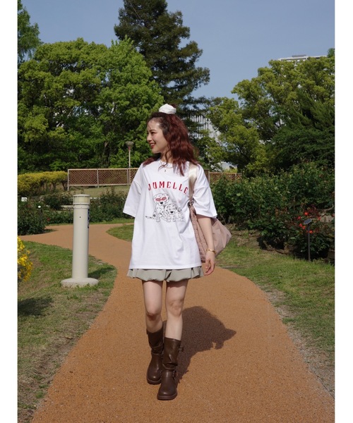JUMELLE(ジュメロ)の「JM dog T(Tシャツ/カットソー・レディース・ホワイト/ピンク・FREE)」の10枚目の写真