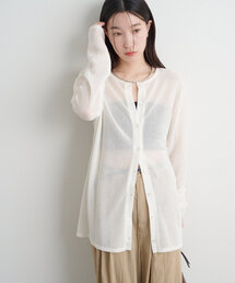 Omekashi | 2WAYメッシュカーディガン(Tシャツ/カットソー)