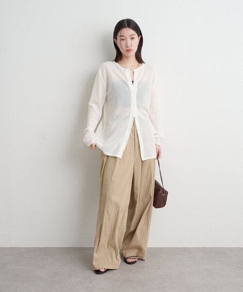 Omekashi(オメカシ)の「2WAYメッシュカーディガン(Tシャツ/カットソー・レディース・オフホワイト/ブラック/ライトグレー/ブラック系その他・FREE)」の19枚目の写真