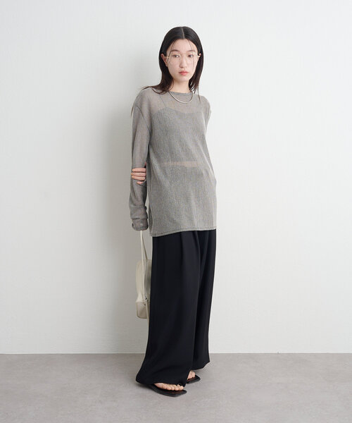 2WAYメッシュカーディガン（Tシャツ/カットソー）｜Omekashi