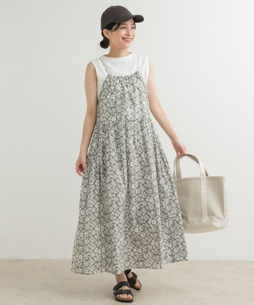 URBAN RESEARCH DOORS（アーバンリサーチドアーズ）の「コットンフラワーキャミワンピース（ワンピース・レディース・グレー系その他/ネイビー・MEDIUM）」の9枚目の写真