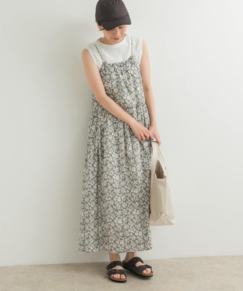 URBAN RESEARCH DOORS（アーバンリサーチドアーズ）の「コットンフラワーキャミワンピース（ワンピース・レディース・グレー系その他/ネイビー・MEDIUM）」の11枚目の写真