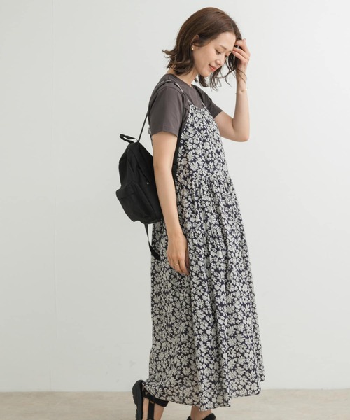 URBAN RESEARCH DOORS（アーバンリサーチドアーズ）の「コットンフラワーキャミワンピース（ワンピース・レディース・グレー系その他/ネイビー・MEDIUM）」の14枚目の写真