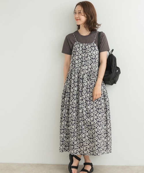 URBAN RESEARCH DOORS（アーバンリサーチドアーズ）の「コットンフラワーキャミワンピース（ワンピース・レディース・グレー系その他/ネイビー・MEDIUM）」の15枚目の写真