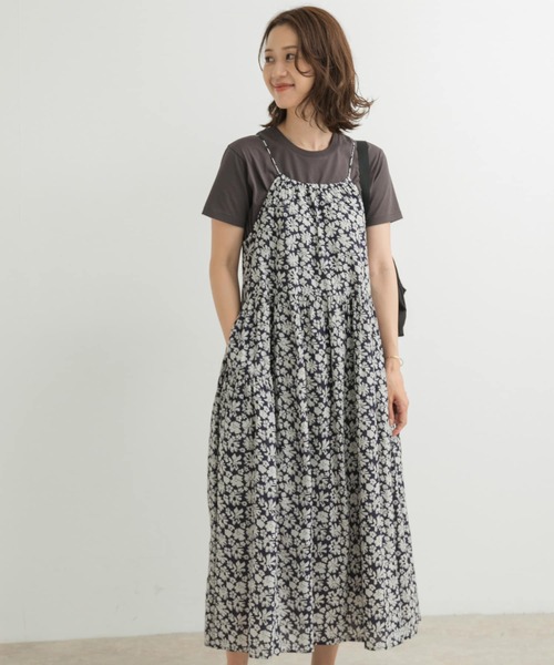 URBAN RESEARCH DOORS（アーバンリサーチドアーズ）の「コットンフラワーキャミワンピース（ワンピース・レディース・グレー系その他/ネイビー・MEDIUM）」の16枚目の写真