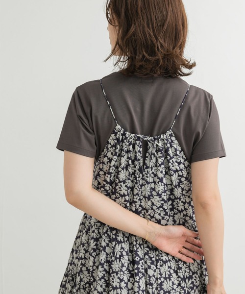 URBAN RESEARCH DOORS（アーバンリサーチドアーズ）の「コットンフラワーキャミワンピース（ワンピース・レディース・グレー系その他/ネイビー・MEDIUM）」の20枚目の写真