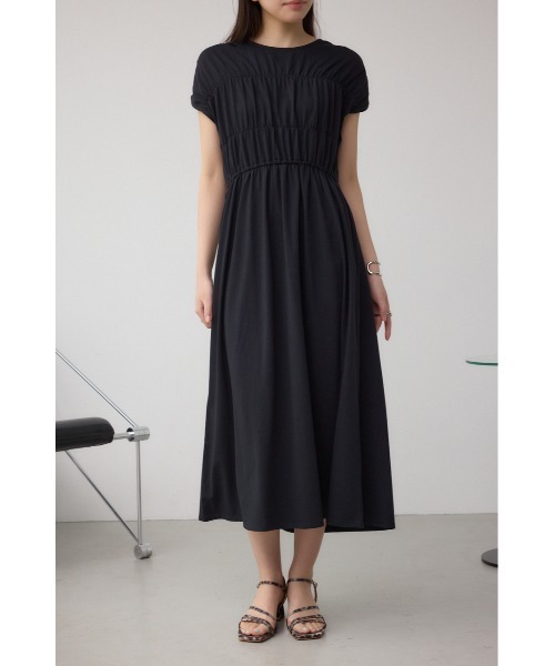 AZUL by moussy(アズールバイマウジー)の「フロントタックカットワンピース(ワンピース・レディース・ライトグレー/ダークブルー/ブラック・FREE)」の1枚目の写真