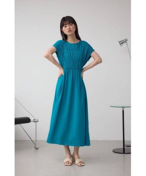 AZUL by moussy(アズールバイマウジー)の「フロントタックカットワンピース(ワンピース・レディース・ライトグレー/ダークブルー/ブラック・FREE)」の9枚目の写真