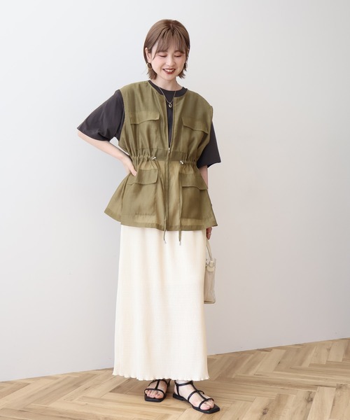 AMERICAN HOLIC（アメリカンホリック）の「シアードロストWポケットベスト（ベスト・レディース・ブラック/オリーブ・FREE）」の20枚目の写真