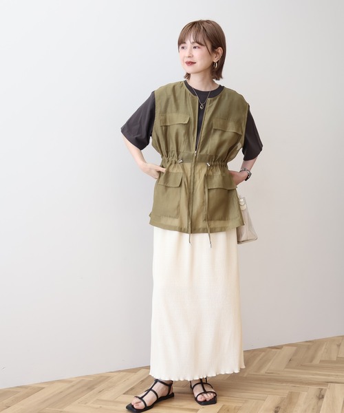 AMERICAN HOLIC（アメリカンホリック）の「シアードロストWポケットベスト（ベスト・レディース・ブラック/オリーブ・FREE）」の21枚目の写真