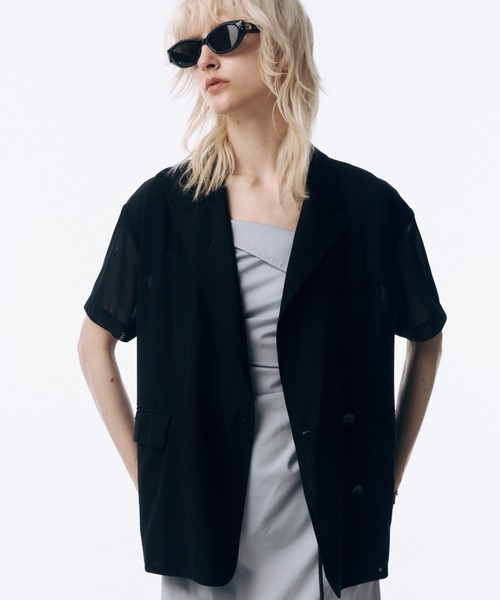 セール】SHEER HALFSLEEVE JACKET/シアーハーフスリーブ