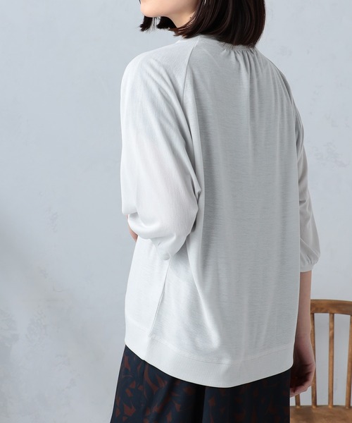 GALLORIA（ギャローリア）の「梨地ボレロカーディガン（カーディガン/ボレロ・レディース・ライトグレー/オフホワイト・LL/S/M/L）」の7枚目の写真