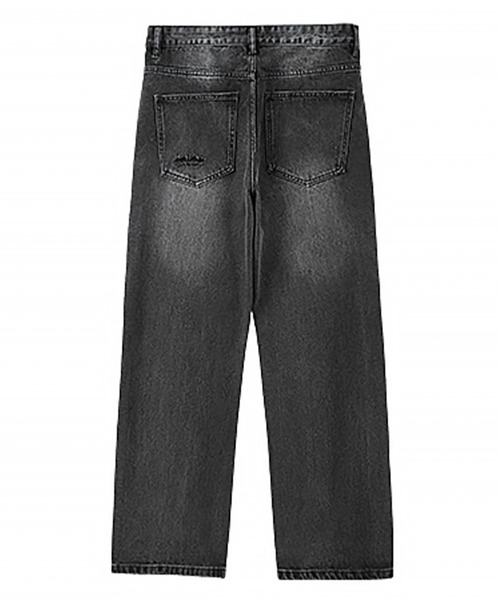 LOWO（ロワ）の「クラッシュ加工ストレートデニムパンツ（デニムパンツ・メンズ・グレー・L/M/S）」の8枚目の写真