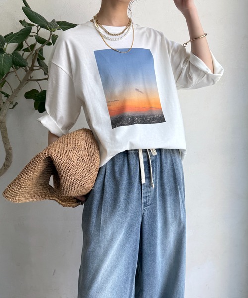 DouDou tシャツ 「WEB限定」ジャガープリントTEE レディース