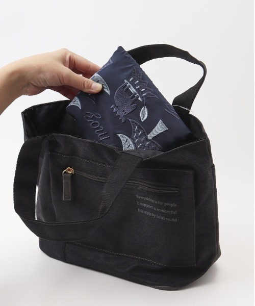 moz(モズ)の「moz モズ 刺繍トート L(トートバッグ・レディース・ネイビー/レッド/ブラック・FREE)」の7枚目の写真