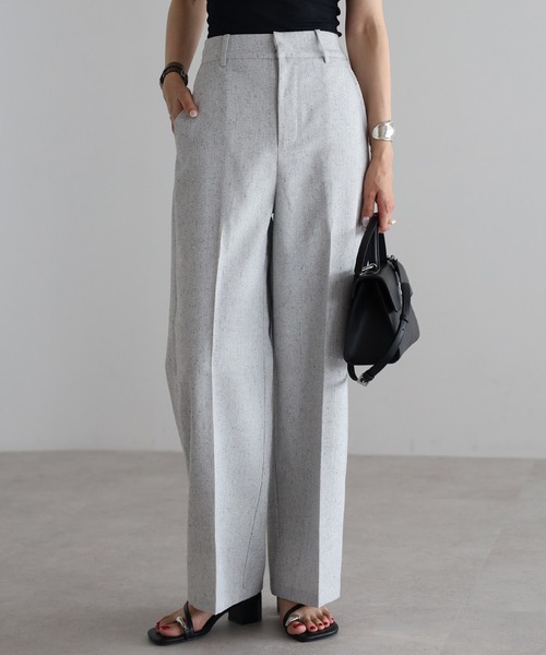 nasuvi＊ハンドメイド＊サフィランフランスリネン　スリムもんぺパンツＬ nasuvi＊ハンドメイド＊サフィランフランスリネン スリムもんぺパンツ