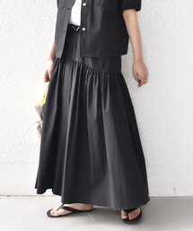 SHIPS Colors:〈接触冷感・UVカット・撥水〉マルチファンクション フレアスカート◇