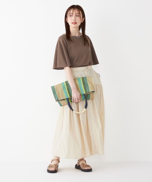 SHIPS Colors(シップス カラーズ)の「SHIPS Colors:〈接触冷感・UVカット・撥水〉マルチファンクション フレアスカート◇(スカート・レディース・ベージュ/ブラック/ブルー/ナチュラル/ライトブルー・ONE SIZE)」の18枚目の写真