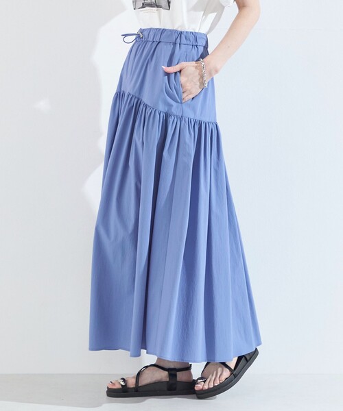 SHIPS Colors(シップス カラーズ)の「SHIPS Colors:〈接触冷感・UVカット・撥水〉マルチファンクション フレアスカート◇(スカート・レディース・ベージュ/ブラック/ブルー/ナチュラル/ライトブルー・ONE SIZE)」の16枚目の写真