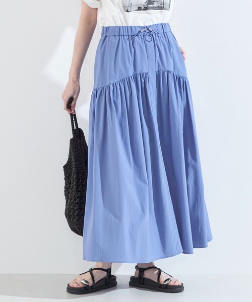 SHIPS Colors(シップス カラーズ)の「SHIPS Colors:〈接触冷感・UVカット・撥水〉マルチファンクション フレアスカート◇(スカート・レディース・ベージュ/ブラック/ブルー/ナチュラル/ライトブルー・ONE SIZE)」の15枚目の写真