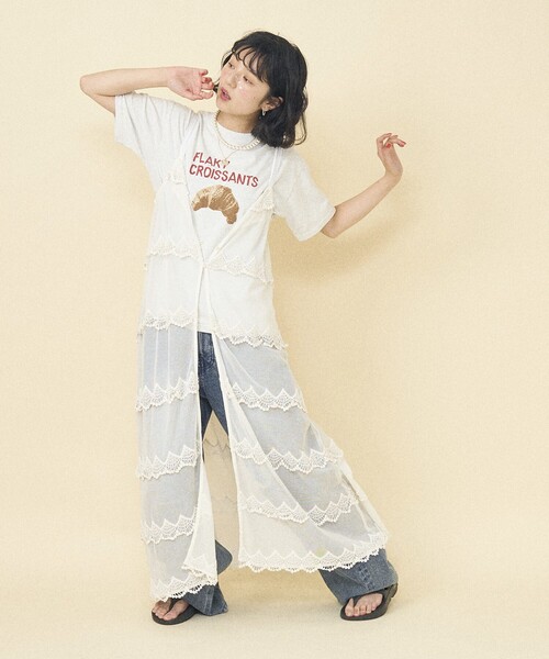 FREAK'S STORE(フリークスストア)の「BREAD プリントTシャツ/ブレッドTシャツ(Tシャツ/カットソー・レディース・ライトグレー/オフホワイト・フリ-)」の10枚目の写真
