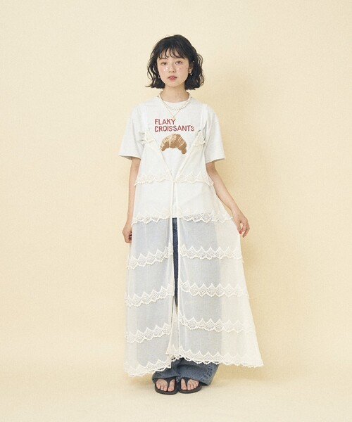 FREAK'S STORE(フリークスストア)の「BREAD プリントTシャツ/ブレッドTシャツ(Tシャツ/カットソー・レディース・ライトグレー/オフホワイト・フリ-)」の11枚目の写真