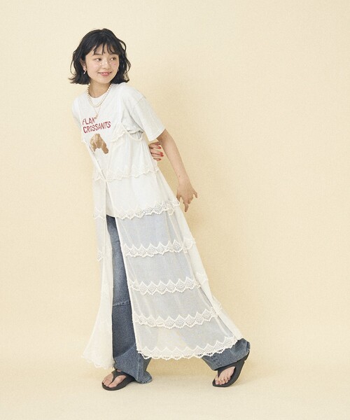 FREAK'S STORE(フリークスストア)の「BREAD プリントTシャツ/ブレッドTシャツ(Tシャツ/カットソー・レディース・ライトグレー/オフホワイト・フリ-)」の13枚目の写真