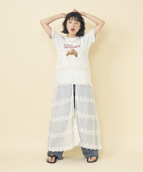 FREAK'S STORE(フリークスストア)の「BREAD プリントTシャツ/ブレッドTシャツ(Tシャツ/カットソー・レディース・ライトグレー/オフホワイト・フリ-)」の14枚目の写真