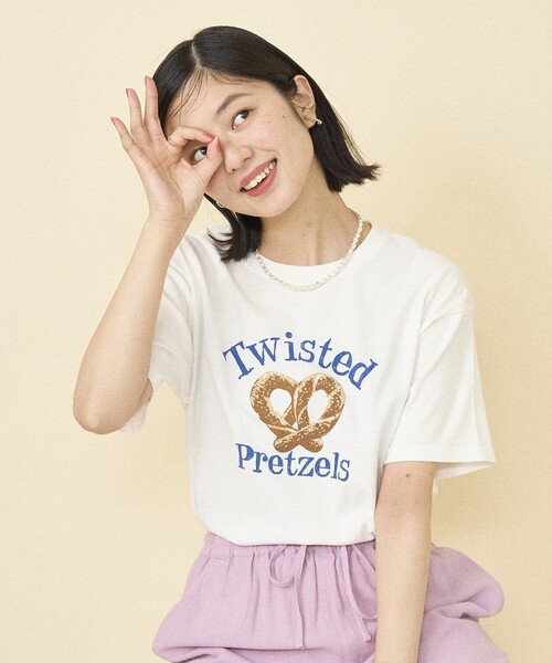 FREAK'S STORE(フリークスストア)の「BREAD プリントTシャツ/ブレッドTシャツ(Tシャツ/カットソー・レディース・ライトグレー/オフホワイト・フリ-)」の16枚目の写真