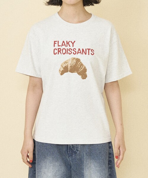 FREAK'S STORE(フリークスストア)の「BREAD プリントTシャツ/ブレッドTシャツ(Tシャツ/カットソー・レディース・ライトグレー/オフホワイト・フリ-)」の22枚目の写真