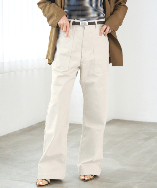IENA(イエナ)の「KURO/クロ 別注 BUSH PANTS デニムパンツ(デニムパンツ・レディース・アイボリー/ブルー・25/26/27/28)」の7枚目の写真