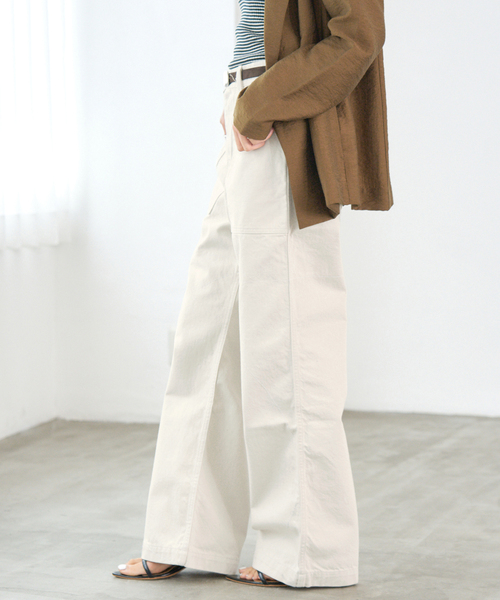 IENA(イエナ)の「KURO/クロ 別注 BUSH PANTS デニムパンツ(デニムパンツ・レディース・アイボリー/ブルー・25/26/27/28)」の8枚目の写真
