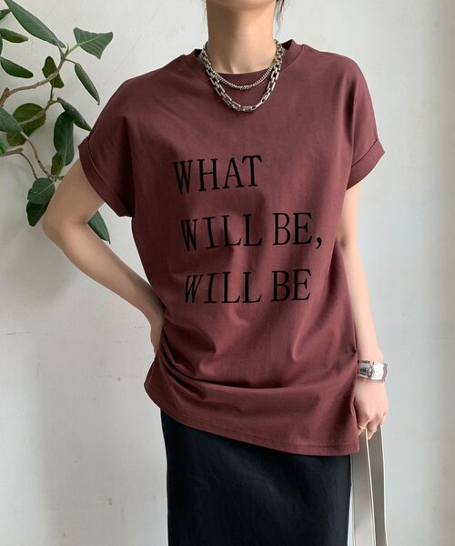 DouDou(ドゥドゥ)の「【WEB限定】 汗染み防止加工フロッキーロゴTEE(Tシャツ/カットソー・レディース・ブラウン/ベージュ/ブラック・FREE)」の15枚目の写真