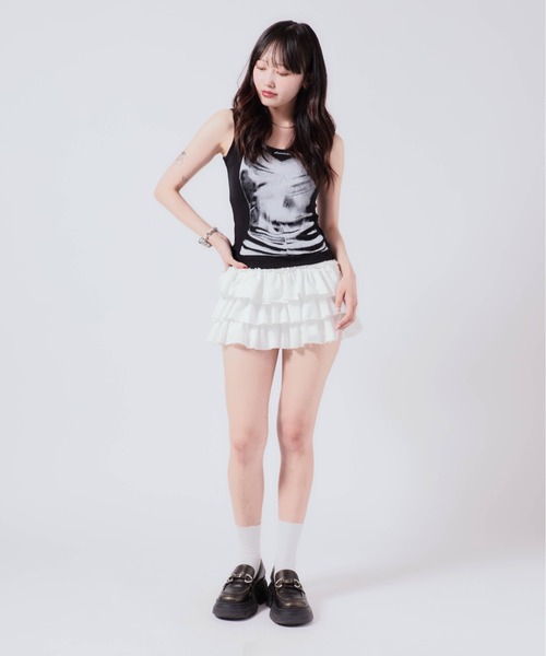 Chick（チック）の「リブ編み タンクトップ（タンクトップ・レディース・ブラック・FREE）」の12枚目の写真