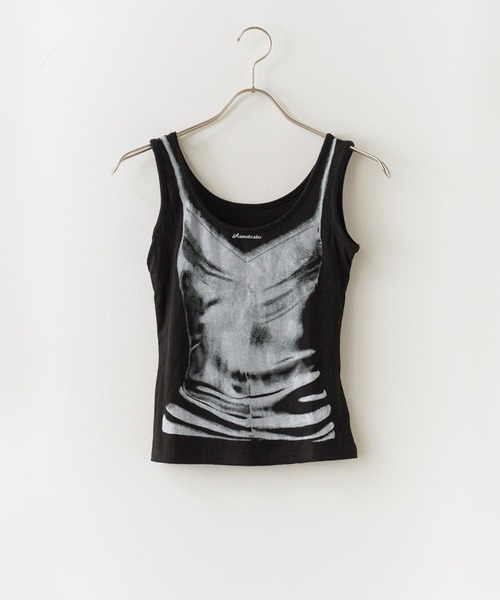 Chick（チック）の「リブ編み タンクトップ（タンクトップ・レディース・ブラック・FREE）」の7枚目の写真