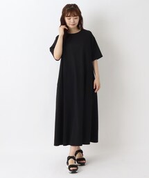 接触冷感 フレアワンピース