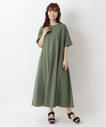 接触冷感 フレアワンピース
