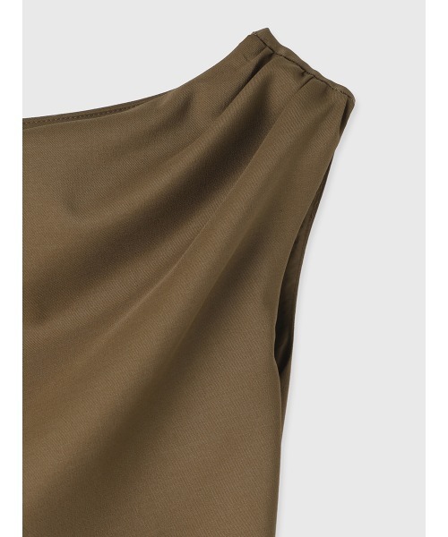 アシメドレープオールインワン（つなぎ/オールインワン