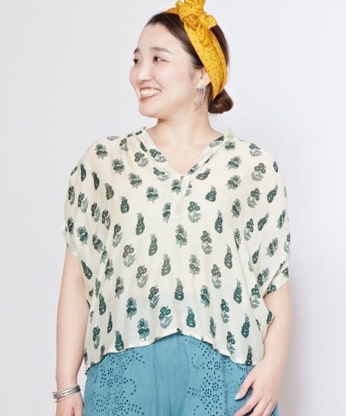 チャイハネ（チャイハネ）の「【チャイハネ】アーディブトップス（その他トップス・レディース・ホワイト/レッド/ブラウン/ネイビー・FREE）」の7枚目の写真