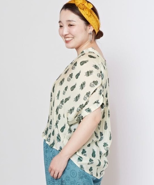 チャイハネ（チャイハネ）の「【チャイハネ】アーディブトップス（その他トップス・レディース・ホワイト/レッド/ブラウン/ネイビー・FREE）」の8枚目の写真