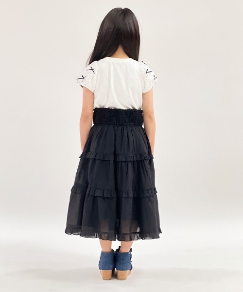 axes femme（アクシーズファム）の「２ＷＡＹコットンワンピース（ワンピース・キッズ・ラベンダー/ブラック・MEDIUM/LARGE/X-LARGE）」の6枚目の写真